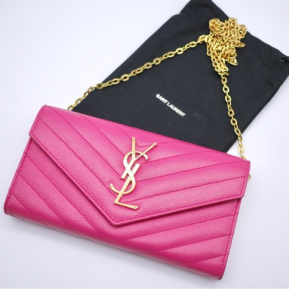 🍓YSL Monogram Flap Wallet in Grained Leather - Picture 3 of 16